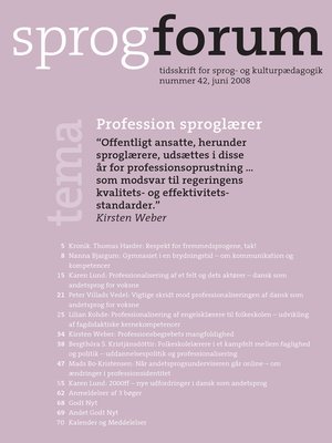 cover image of Profession sproglærer